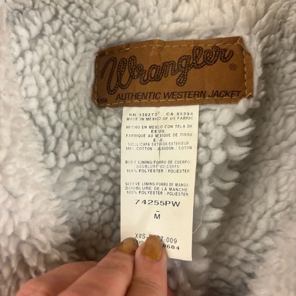 WRANGLER Men’s Denim Sherpa Jean Jacket size: Medium - Picture 11 of 11